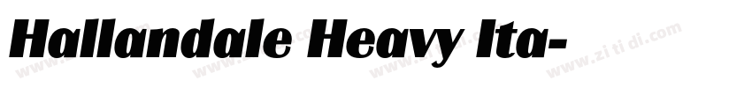 Hallandale Heavy Ita字体转换